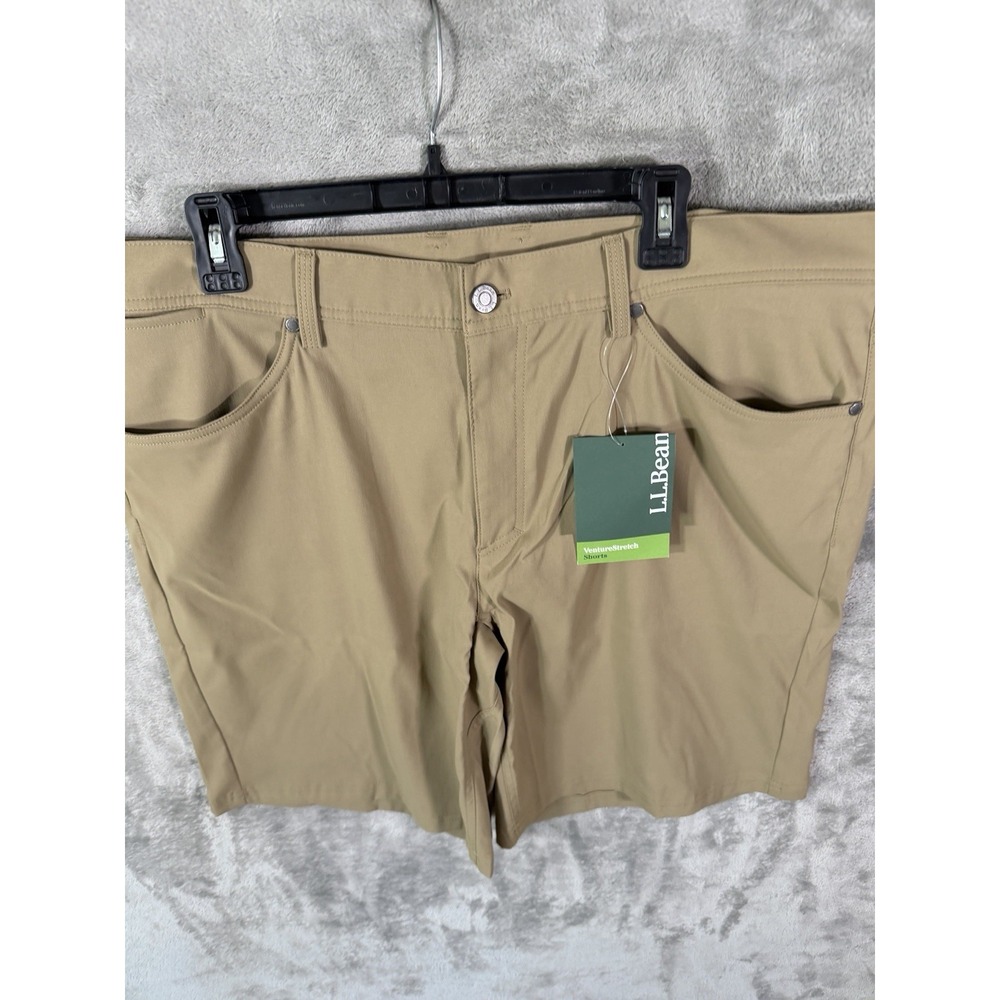 LL Bean Shorts Adult 40 Brown Khaki Venture Stretch Short Five Pocket‎ Mens NEW